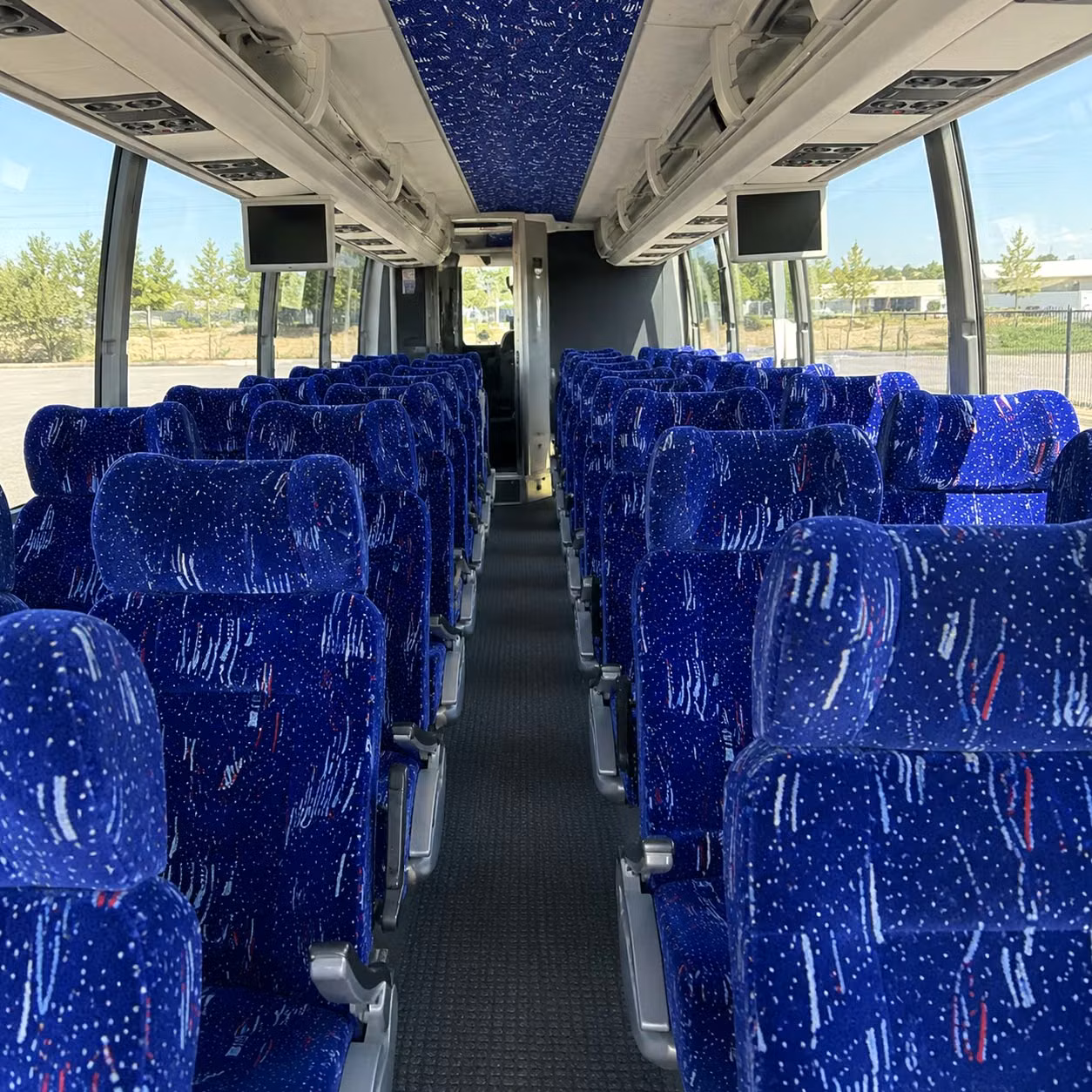 56 passenger charter bus interior