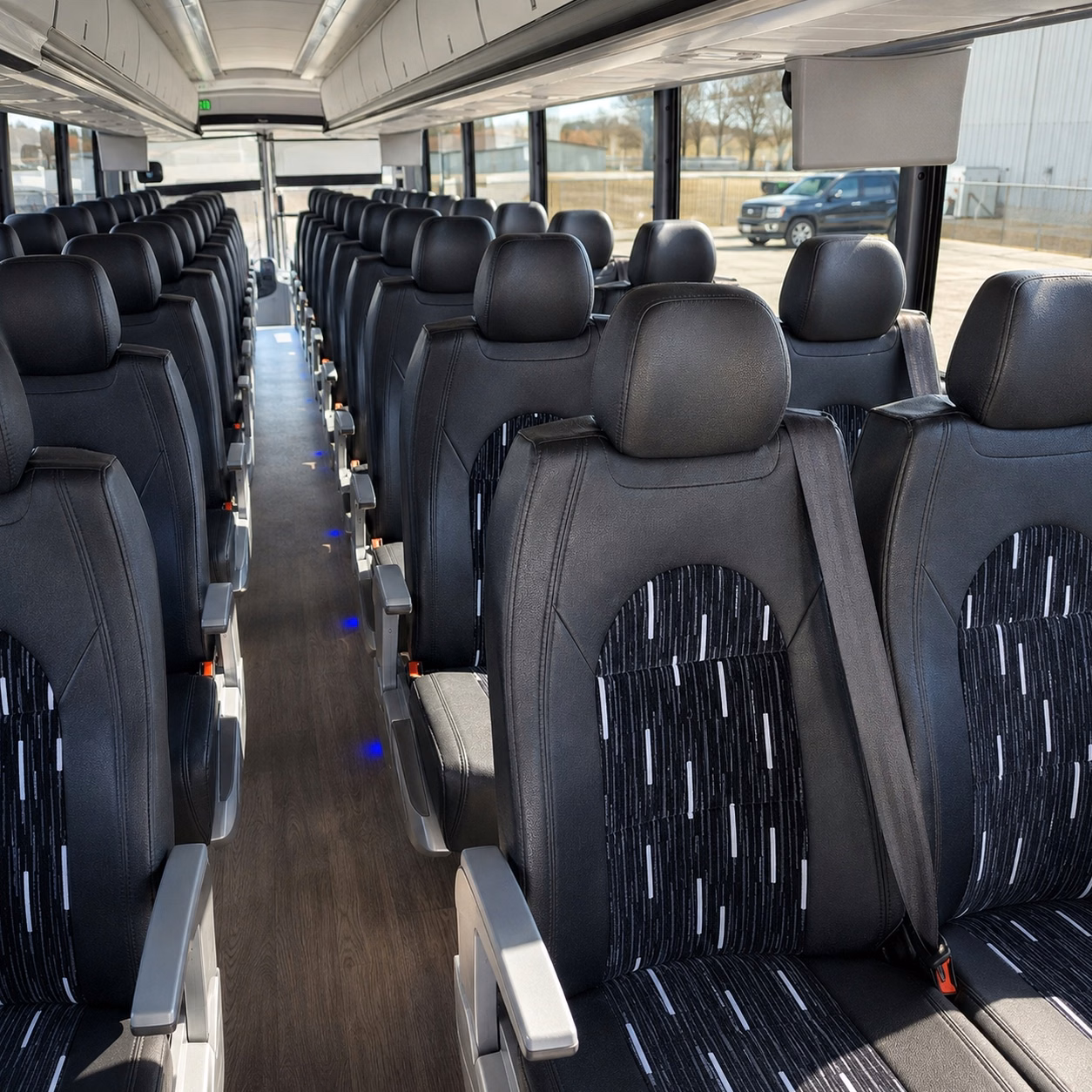 deerfield beach charter bus rental interior